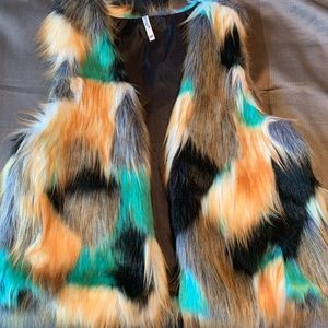 Faux fur vest